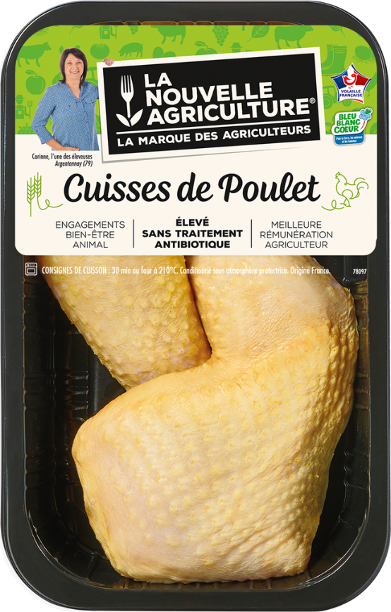 Pack produit de cuisses de poulet Bleu-Blanc-Cœur La Nouvelle Agriculture
