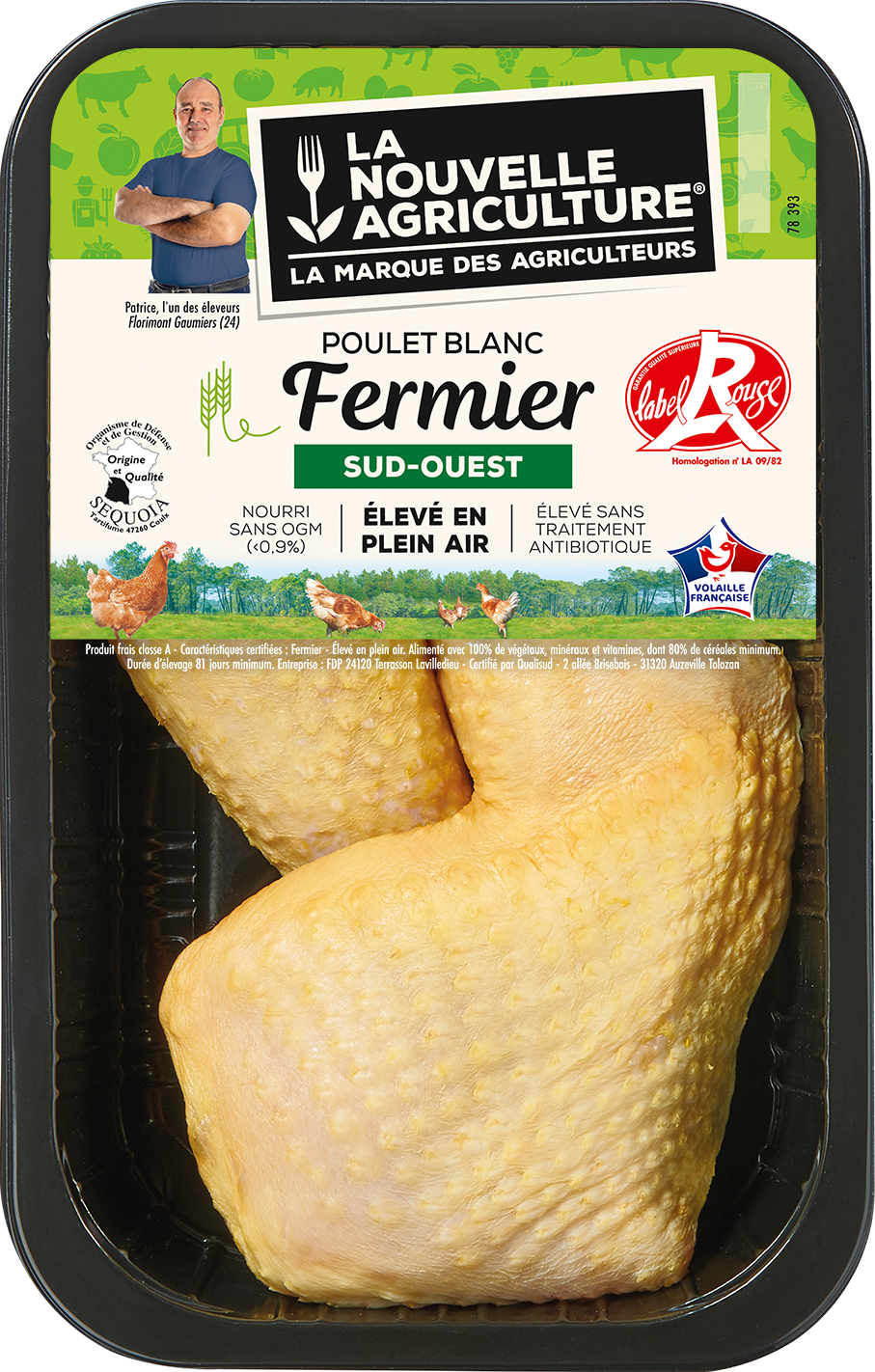 Pack produit de Cuisses de poulet Label Rouge La Nouvelle Agriculture