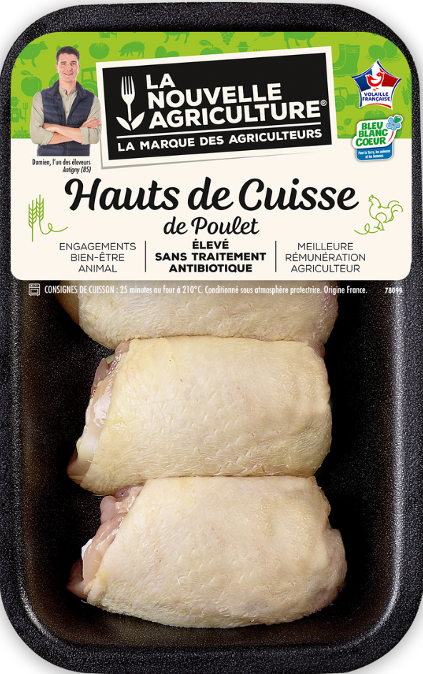 Pack produit de Hauts de cuisse de poulet Bleu-Blanc-Cœur La Nouvelle Agriculture