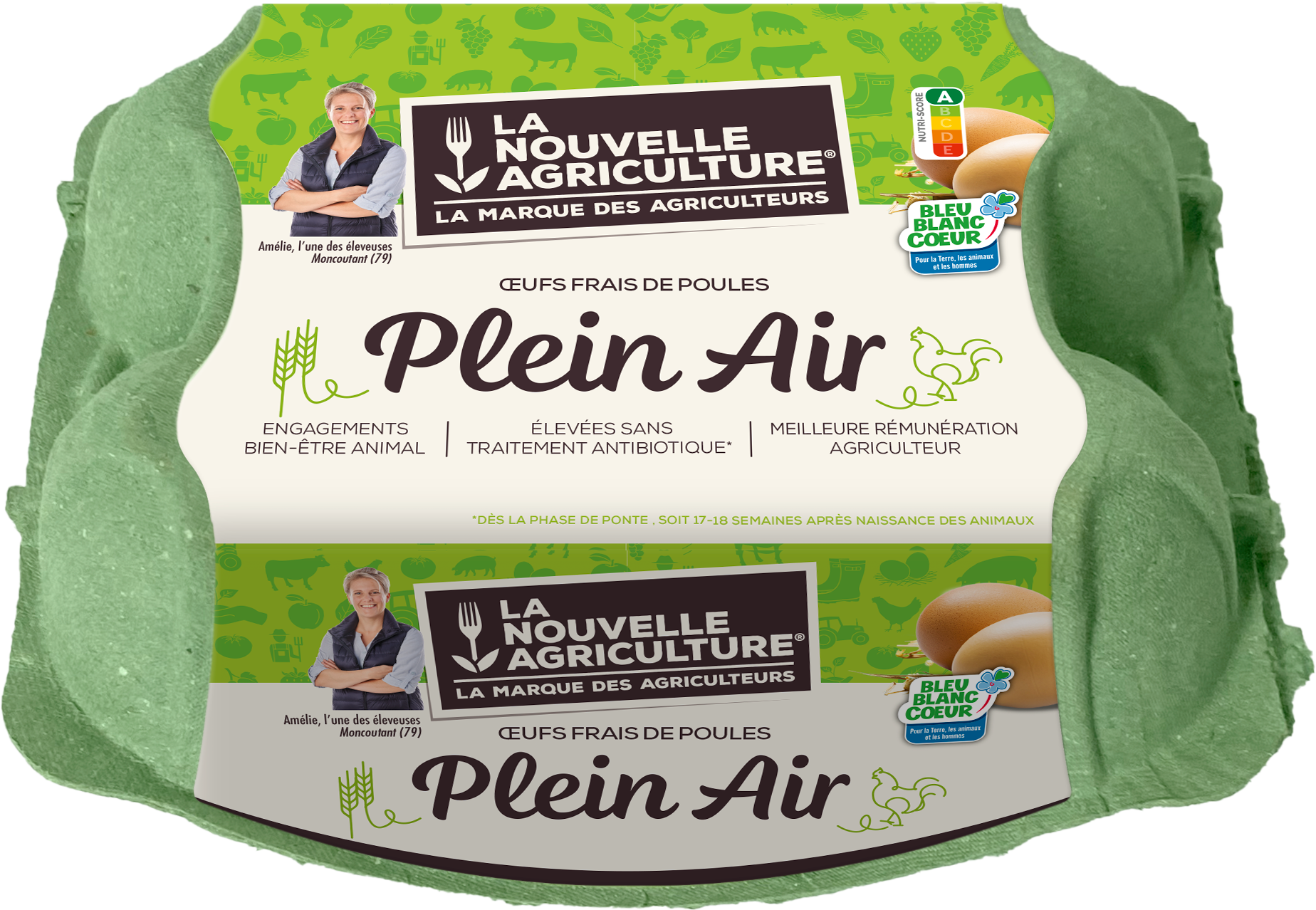 Pack produit d'Œufs Plein Air Bleu-Blanc-Cœur La Nouvelle Agriculture