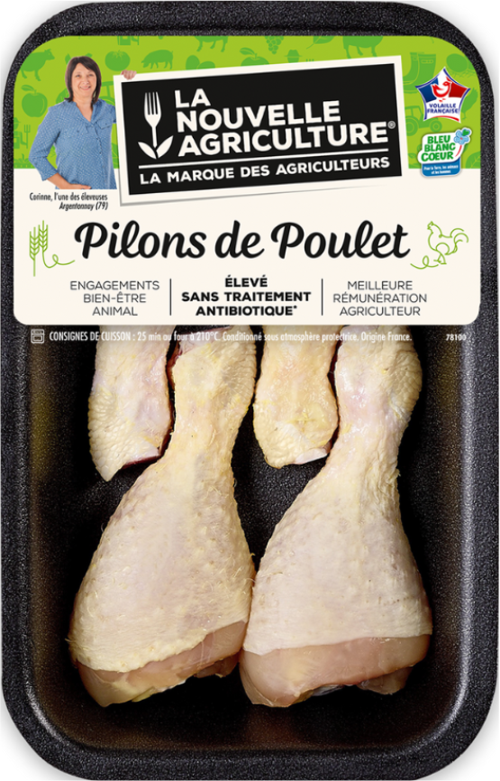 Pack produit de pilons de poulet Bleu-Blanc-Cœur La Nouvelle Agriculture