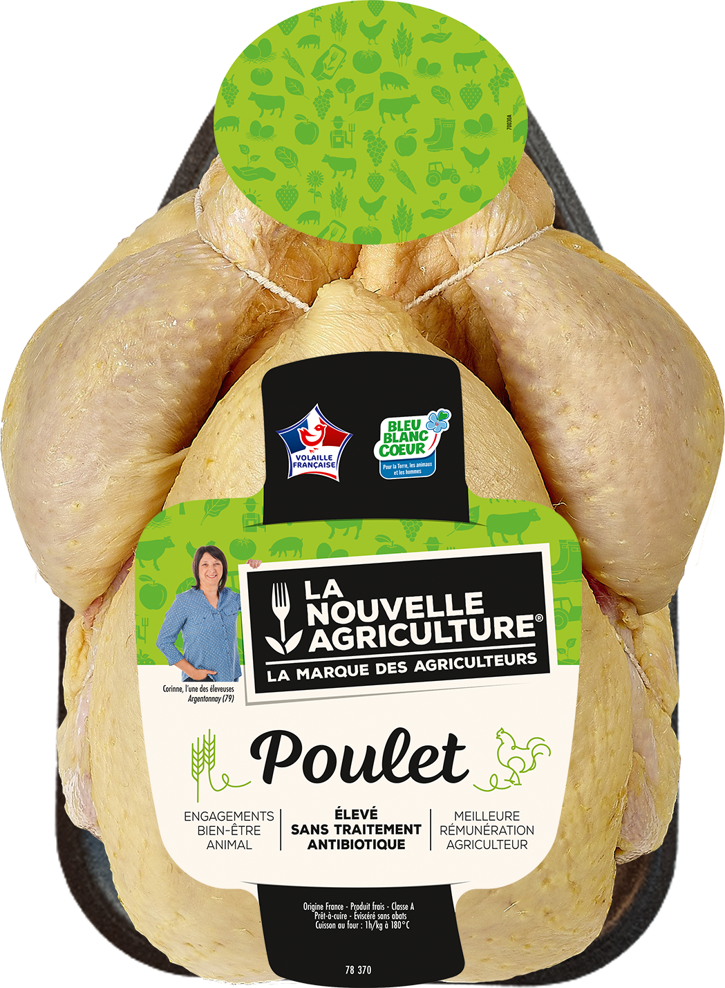 Pack produit Poulet entier Bleu-Blanc-Cœur La Nouvelle Agriculture