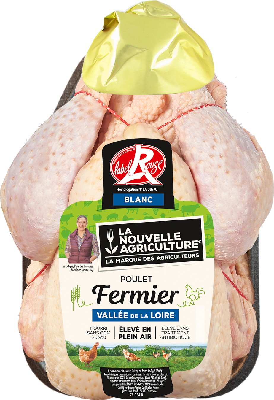 Pack produit Poulet entier Fermier Label Rouge La Nouvelle Agriculture