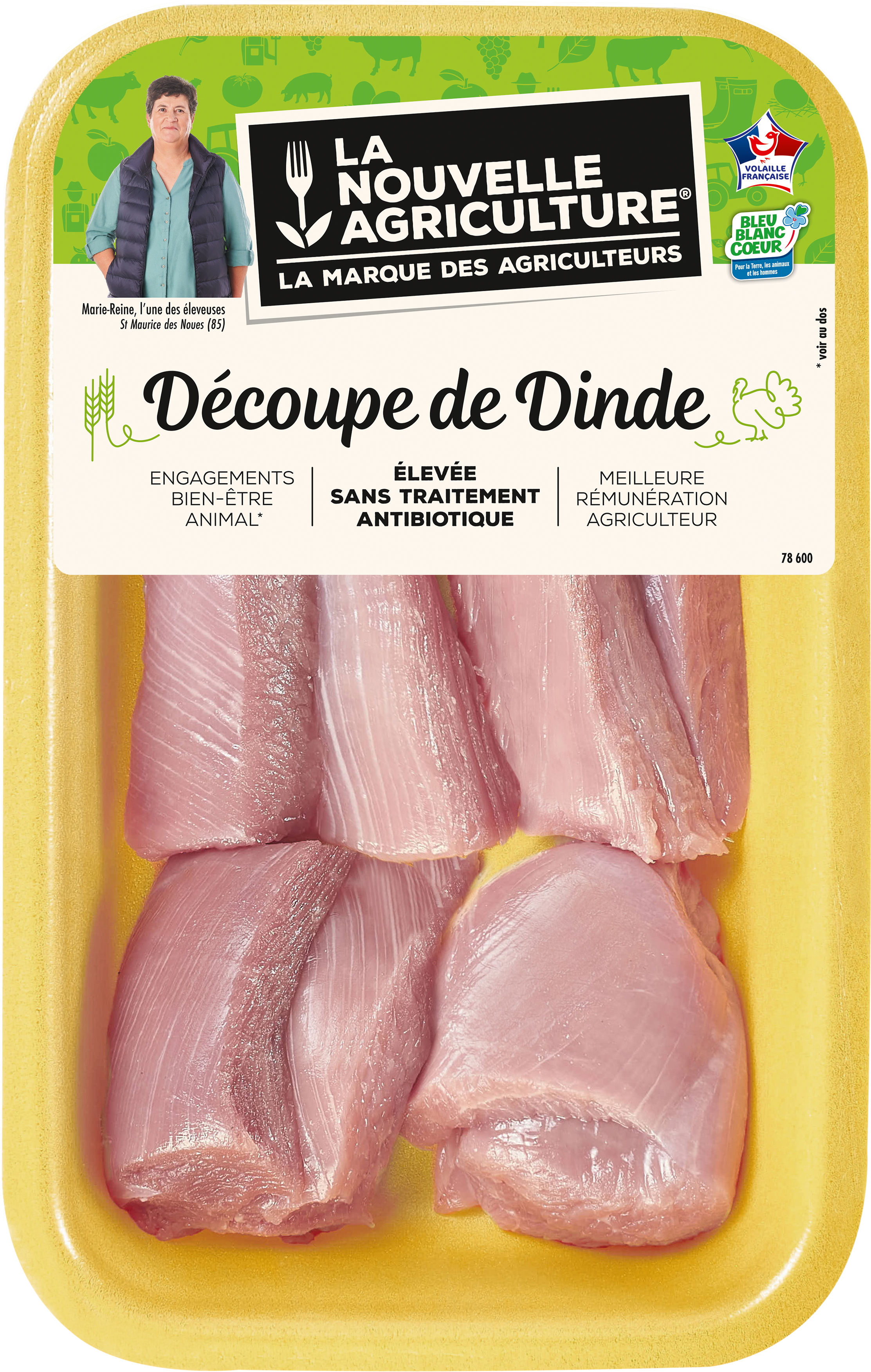 Pack produit de Sauté de dinde Bleu-Blanc-Cœur La Nouvelle Agriculture