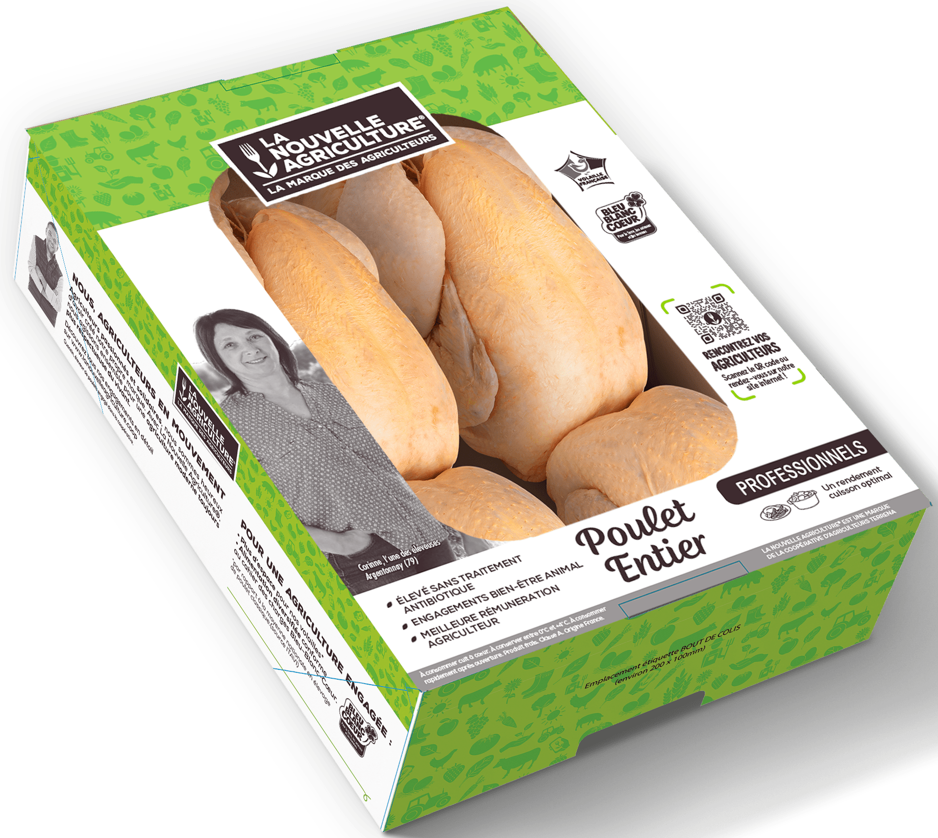 Pack produit de poulet entier gamme professionnelle La Nouvelle Agriculture